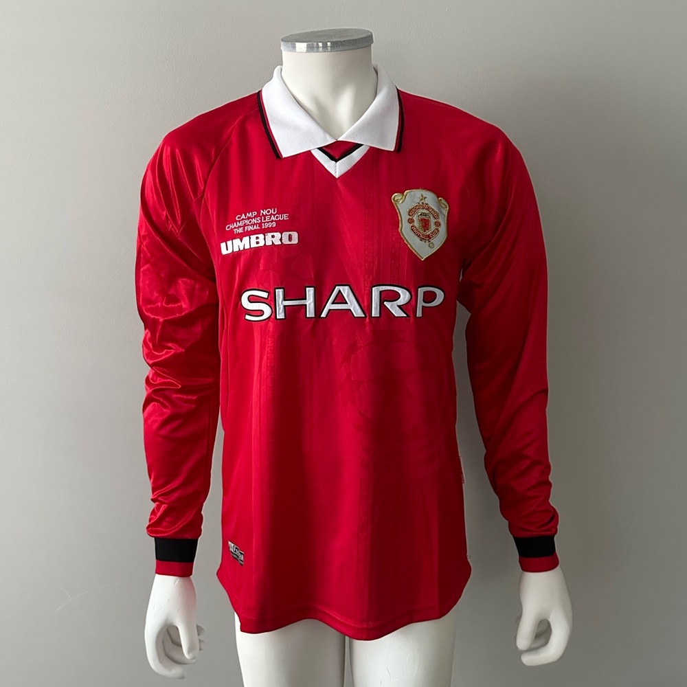 David Beckham Manchester United Champions League 1999 Final New Soccer Jersey
